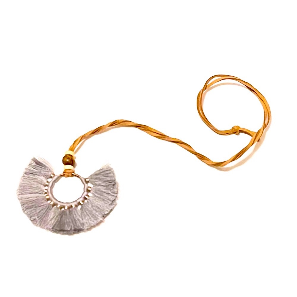 Bohemian Tassel Necklace Gray